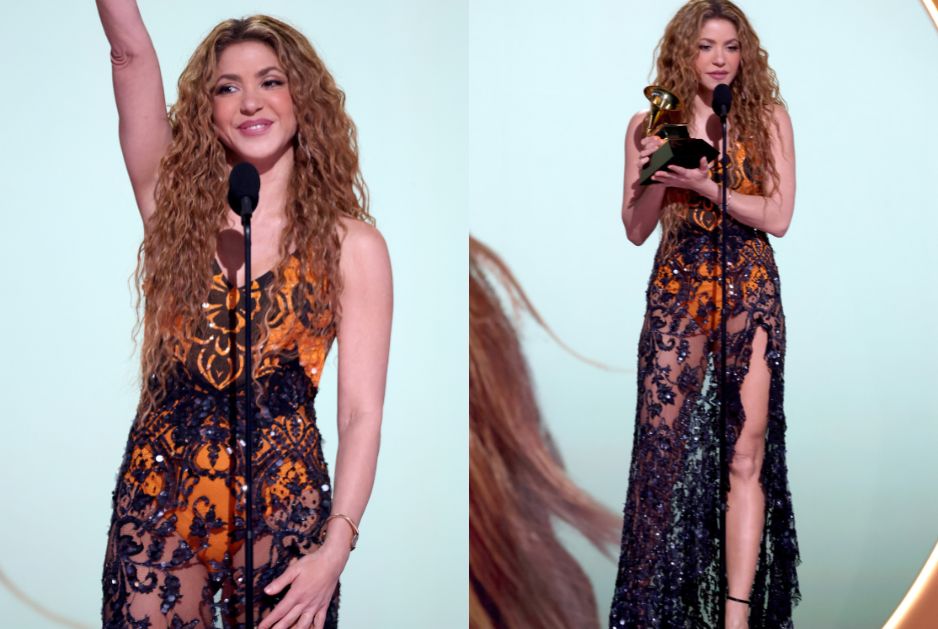 Shakira odebrała Grammy w koronkowej kreacji 