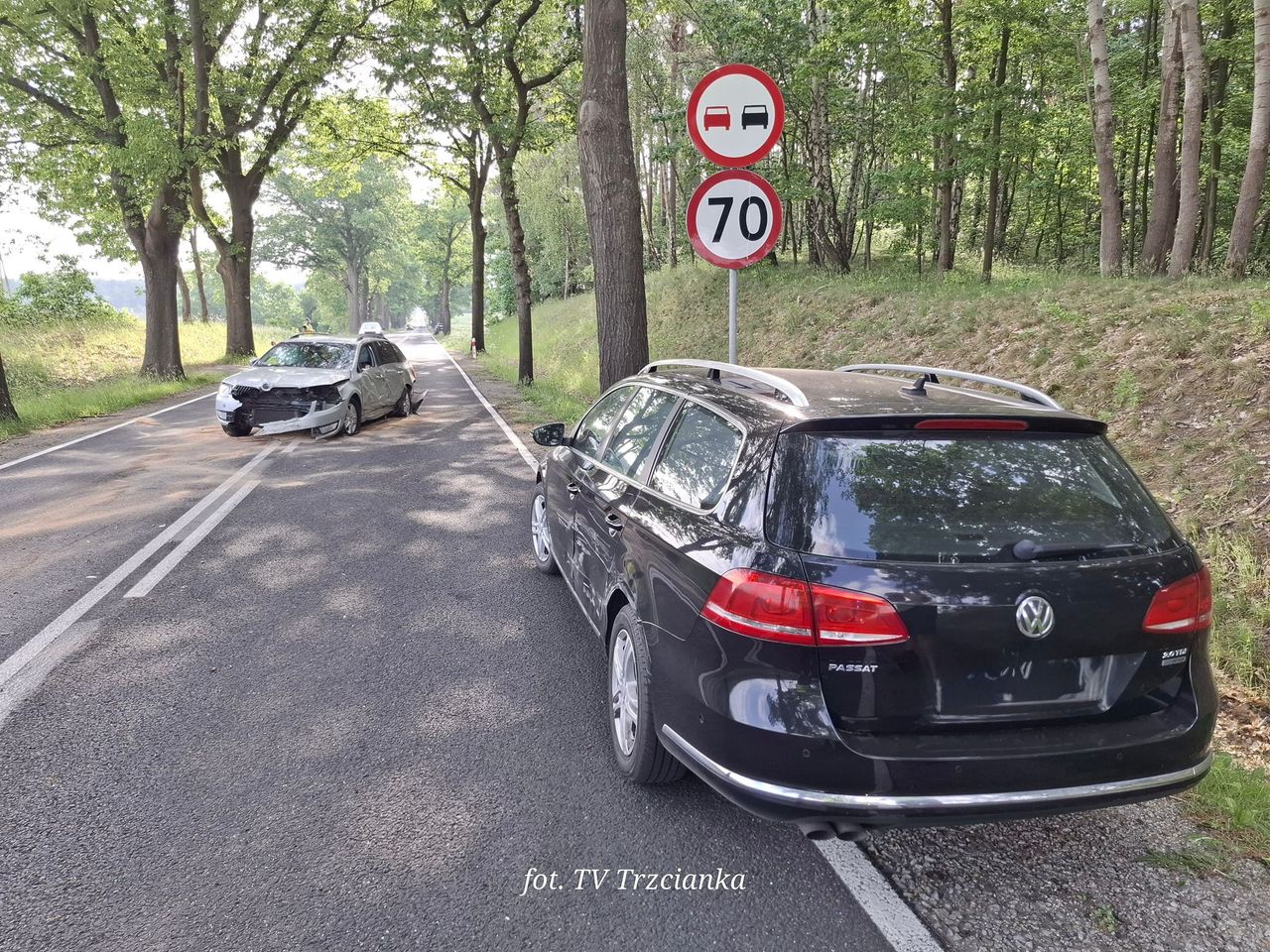 DW 180. Zderzenie trzech aut na trasie Piła - Trzcianka