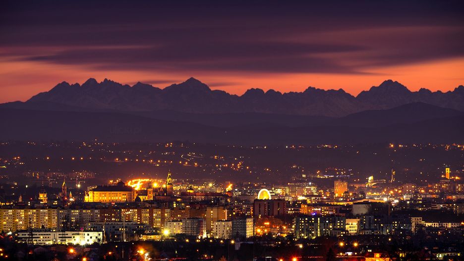 Tatry widziane z Krakowa 4 stycznia 2023 r.