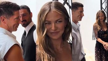 Tymczasem za kulisami pokazu Dolce&Gabbana: Anna Lewandowska posyła ZALOTNE SPOJRZENIE Michele Morrone (WIDEO)