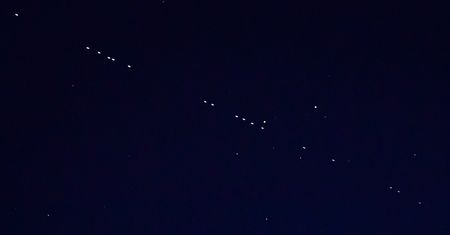Kosmiczny pociąg Elona Muska nad Polską. Sprawdź, kiedy wypatrywać Starlink