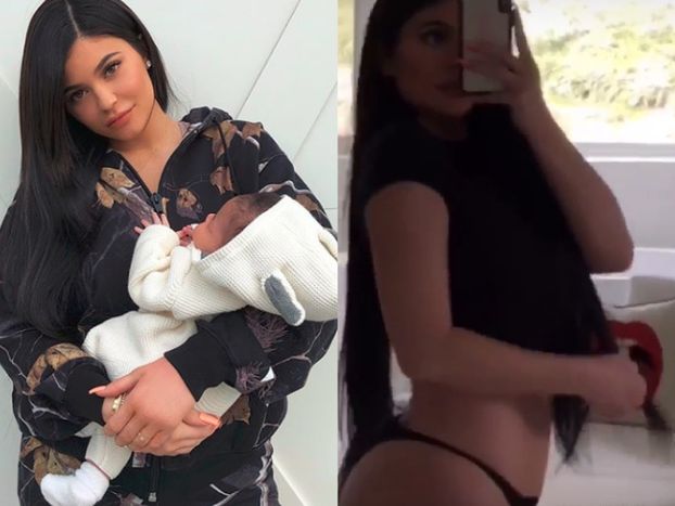Kylie Jenner chwali się PŁASKIM BRZUCHEM miesiąc po porodzie (FOTO)
