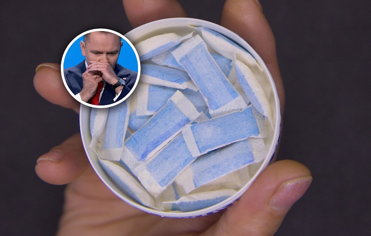 Kontrowersyjny gest Nawrockiego podczas debaty. Co to jest snus i czy jest bezpieczny dla zdrowia?