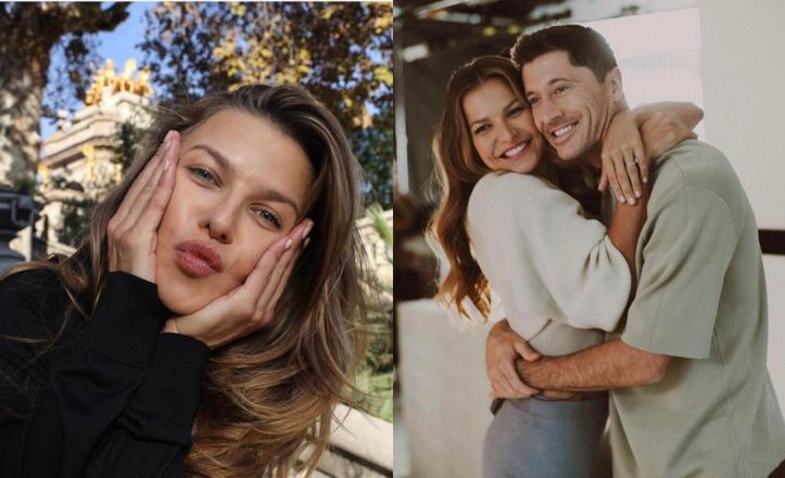 Wtuleni w siebie Anna i Robert Lewandowscy dziękują fanom za wsparcie podczas Mundialu