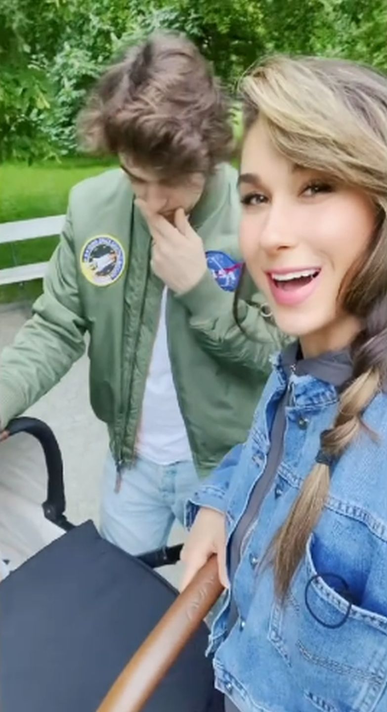 Ida Nowakowska z mężem i synem