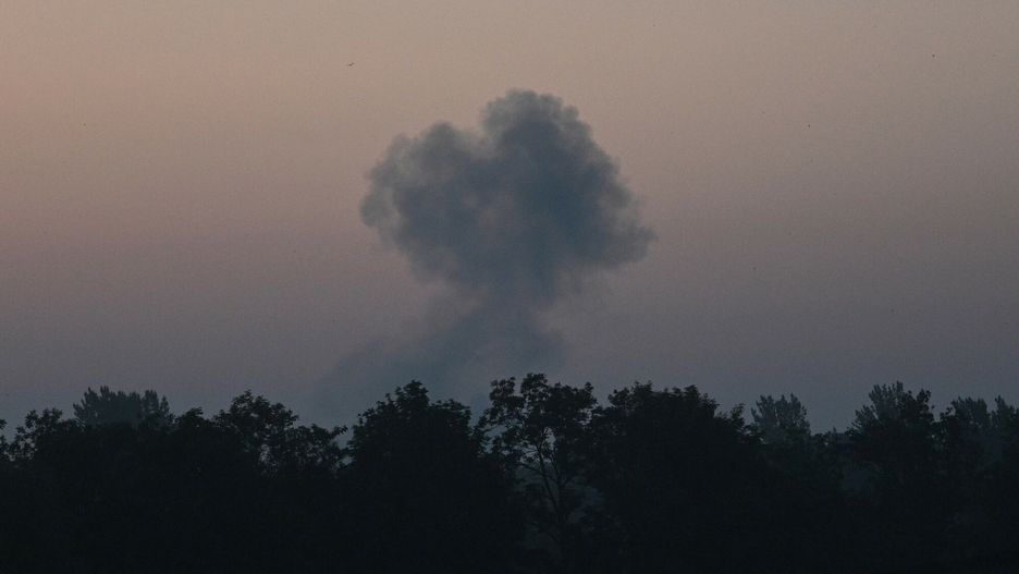 Temporary
This picture shows a cloud of smoke after a night drone strike in the western Ukrainian city of Lviv on June 20, 2023, amid Russia's military invasion on Ukraine. Russian forces launched a major drone assault on Kyiv overnight as well as attacking other regions, Ukrainian officials said early on June 20, but there were no immediate reports of casualties. (Photo by YURIY DYACHYSHYN / AFP)
YURIY DYACHYSHYN