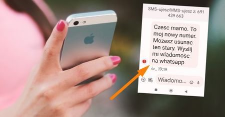 SMS z numeru 691439663: "Wyślij mi wiadomość na WhatsApp"