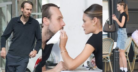 Syn Joanny Przetakiewicz pałaszuje lunch w modnej restauracji, a jego ukochana dba, by się nie ubrudził. Słodko? (ZDJĘCIA)