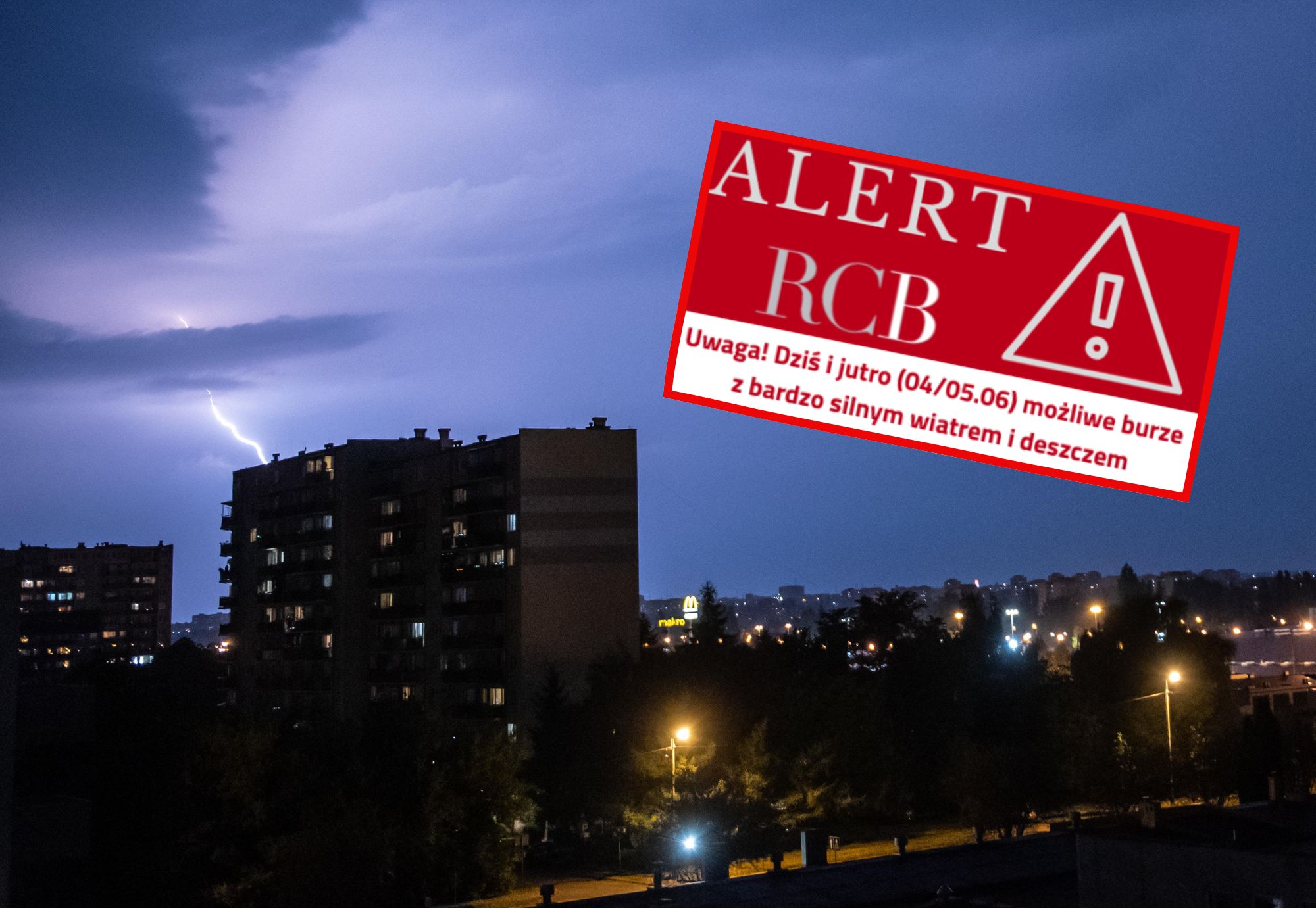 Alerty RCB wydano w siedmiu województwach