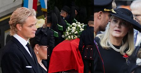 Mette-Marit i SKAZANY za gwałt Marius Borg Høiby żegnają króla Haralda V (ZDJĘCIA)