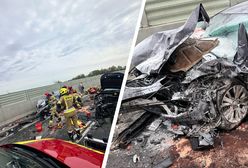 Koszmarny wypadek na obwodnicy Wrocławia. Są ranni