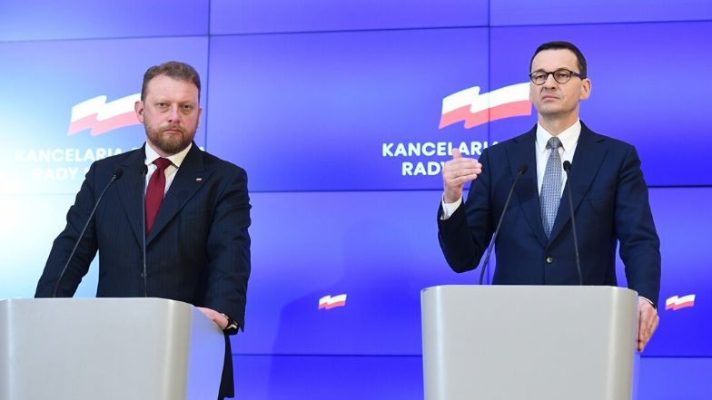 Łukasz Szumowski i Mateusz Morawiecki