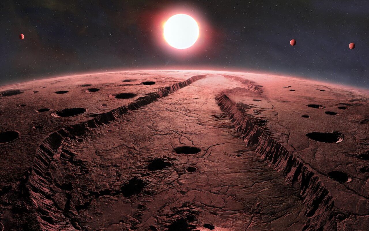 A vision of the Barnard system from the surface of one of its worlds