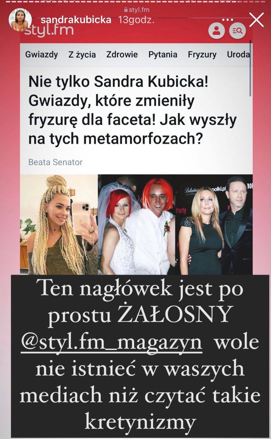 Sandra Kubicka nie wytrzymała, widząc artykuł na swój temat 