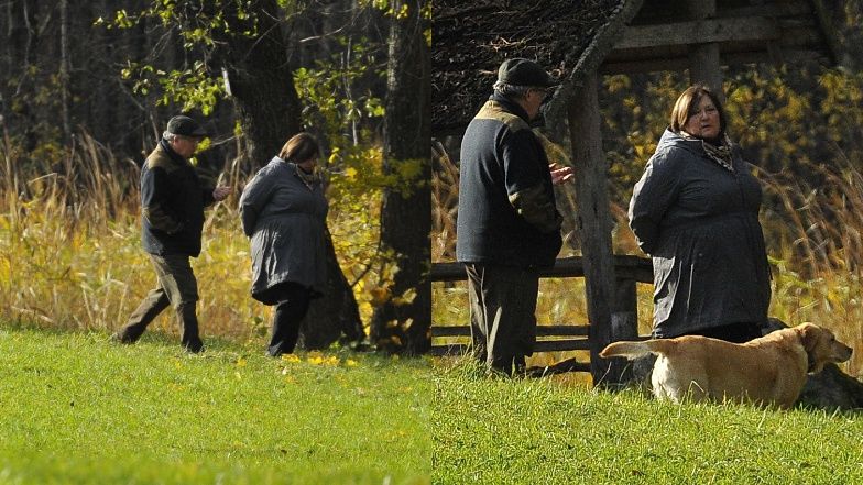 Komorowscy doglądają działki