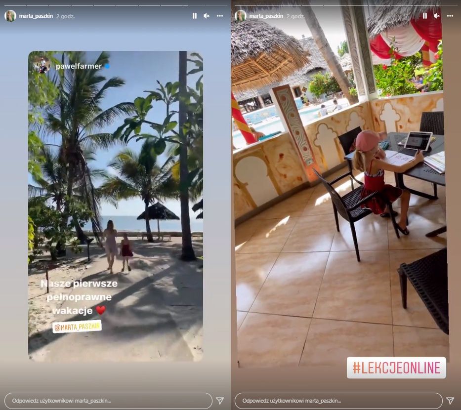 Marta Paszkin też jest na Zanzibarze  
