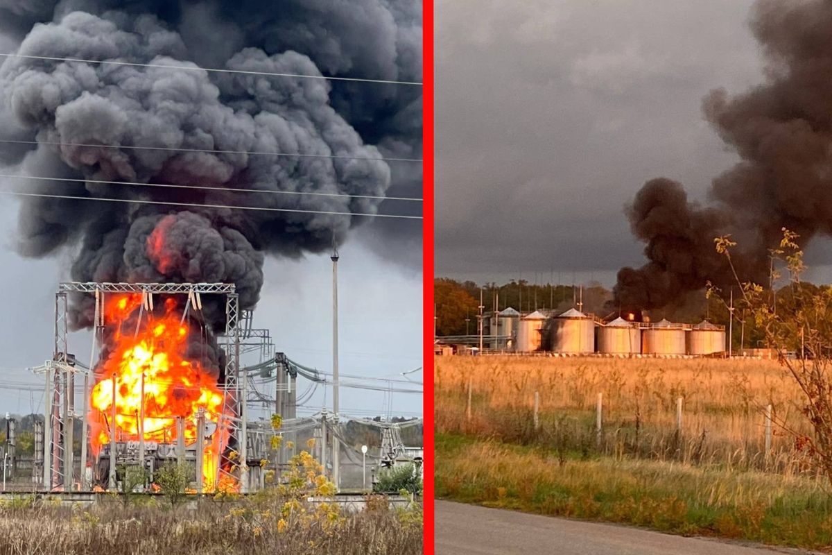Płonie rosyjska stacja energetyczna i gospodarstwo. Za ostrzał obwiniają Ukrainę