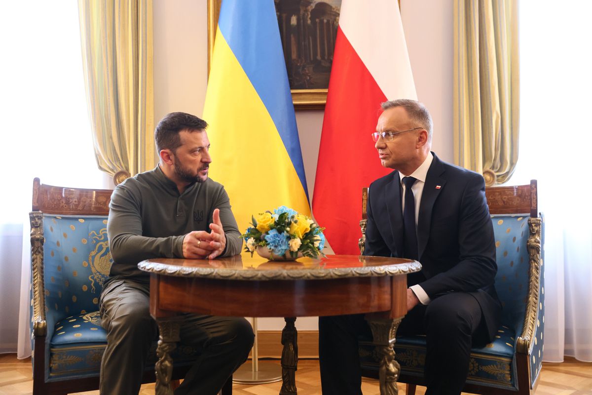 Prezydent Ukrainy Wołodymyr Zełenski spotkał się z prezydentem Andrzejem Dudą