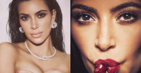 Kardashianka całuje czereśnię w nowej sesji