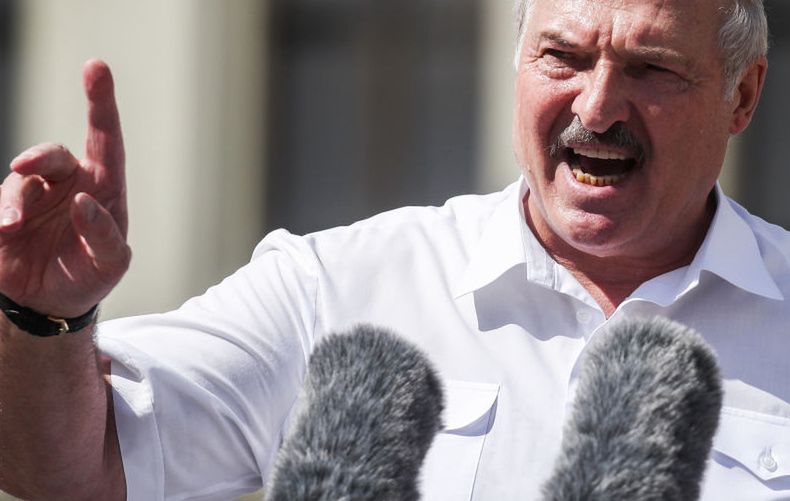 Rally in support of Belarus' President Lukashenko in MinskMINSK, BELARUS - AUGUST 16, 2020: Belarus' President Alexander Lukashenko gives a speech during a rally of his supporters in Independence Square. Following the announcement of the election results on 9 August, mass protests have been held in Minsk and other cities across Belarus. Valery Sharifulin/TASS (Photo by Valery Sharifulin\TASS via Getty Images)Valery Sharifulin2020 belarusian presidential election, belarusian, supporters