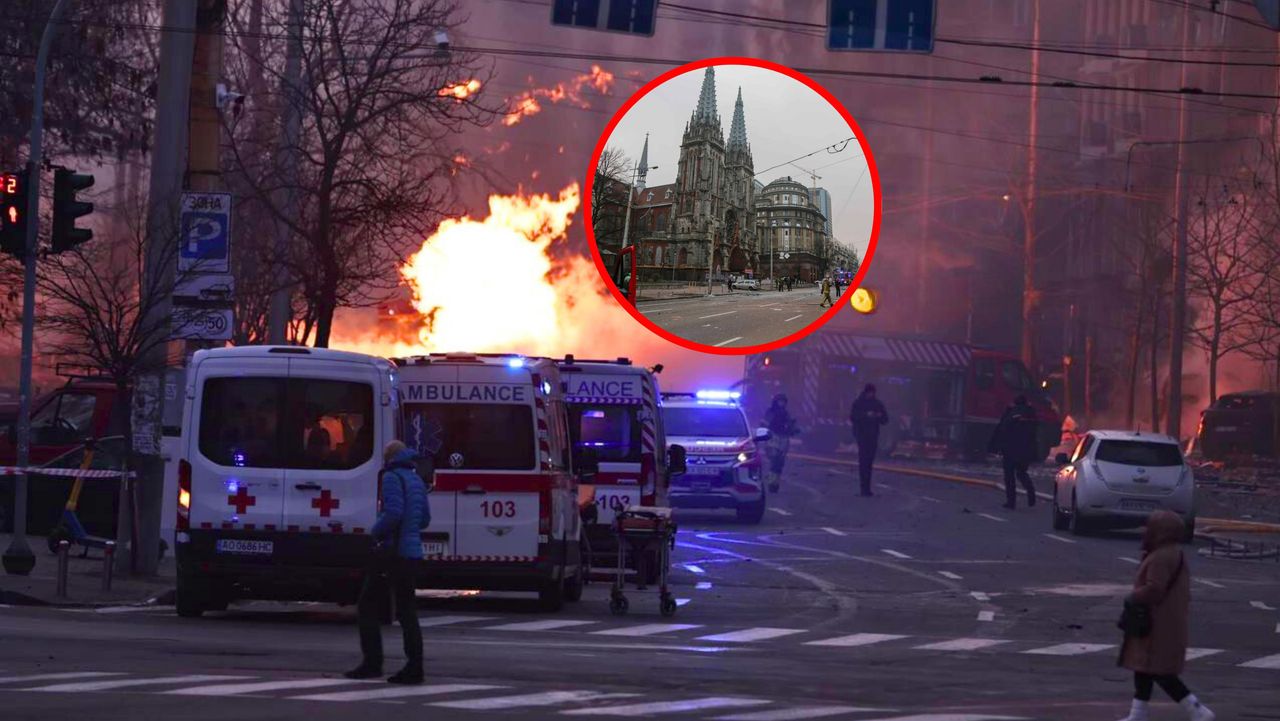 Rosja uderzyła w Kijów. Fala uderzeniowa uszkodziła świątynię