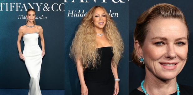 Gwiazdy błyszczą na imprezie Tiffany: posągowa Rosie Huntington-Whiteley, Mariah Carey z burzą loków, pozbawiona botoksu Naomi Watts... (ZDJĘCIA)