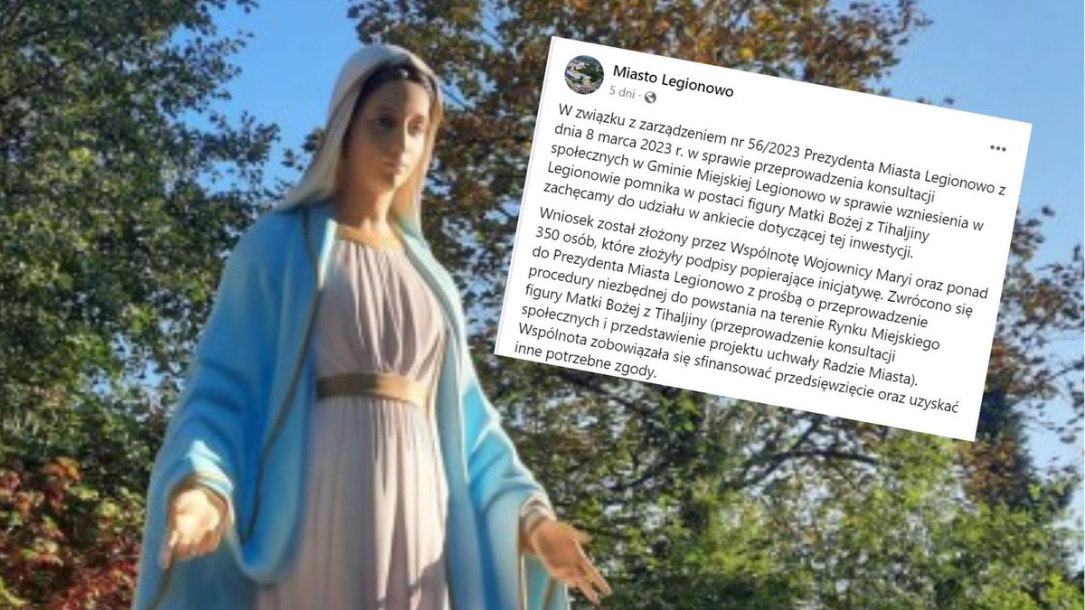 Chcą postawić dwumetrowy posąg Matki Boskiej na rynku