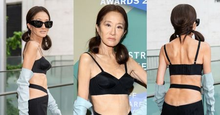 76-LETNIA Vera Wang szpanuje szczupłą sylwetką w kusej stylówce. Petarda? (ZDJĘCIA)
