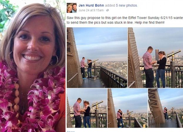 Amerykanka szuka pary, która zaręczyła się na Wieży Eiffela! (FOTO)