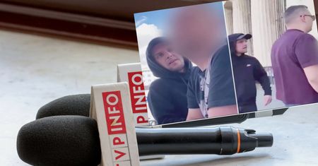Pracownik TVP został opluty i zwyzywany. Policja poszukuje mężczyzn z nagrania