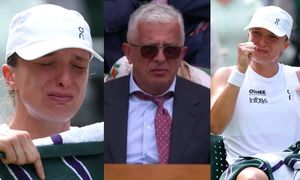 Iga Świątek ZALAŁA SIĘ ŁZAMI po horrorze w pierwszym meczu na Wimbledonie! Z loży królewskiej wspierali ją ojciec i siostra (FOTO)