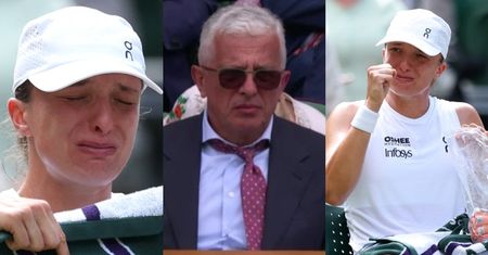 Iga Świątek ZALAŁA SIĘ ŁZAMI po horrorze w pierwszym meczu na Wimbledonie! Z loży królewskiej wspierali ją ojciec i siostra (FOTO)