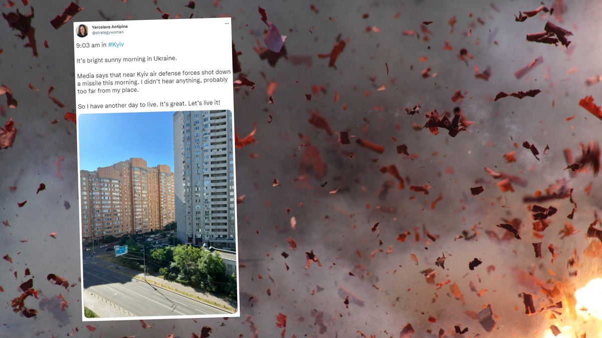 Pocisk leciał w stronę Kijowa. Dodała wpis o 9:03 