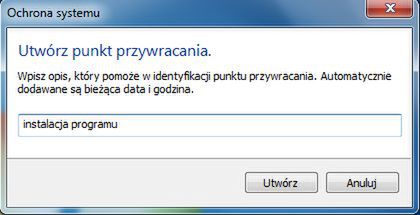 Jak utworzyć punkt przywracania systemu w Windows 7? 5