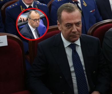 Miedwiediew tym razem uderzył w Merza. Szokujący wpis