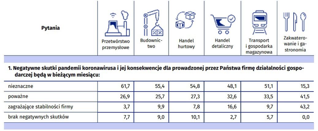 Wpływ pandemii Covid-19 na branże