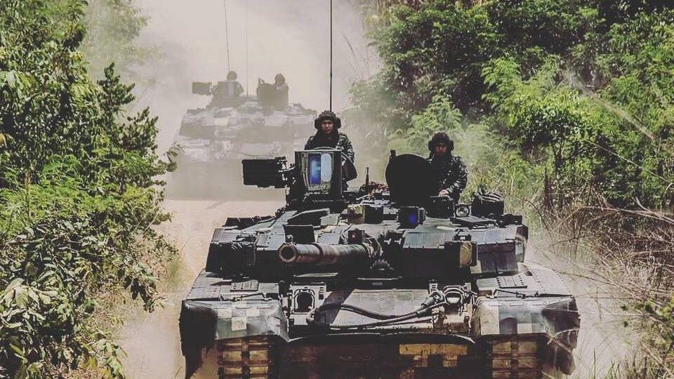 Czołgi T-84 Opłot-M należące do armii Tajlandii