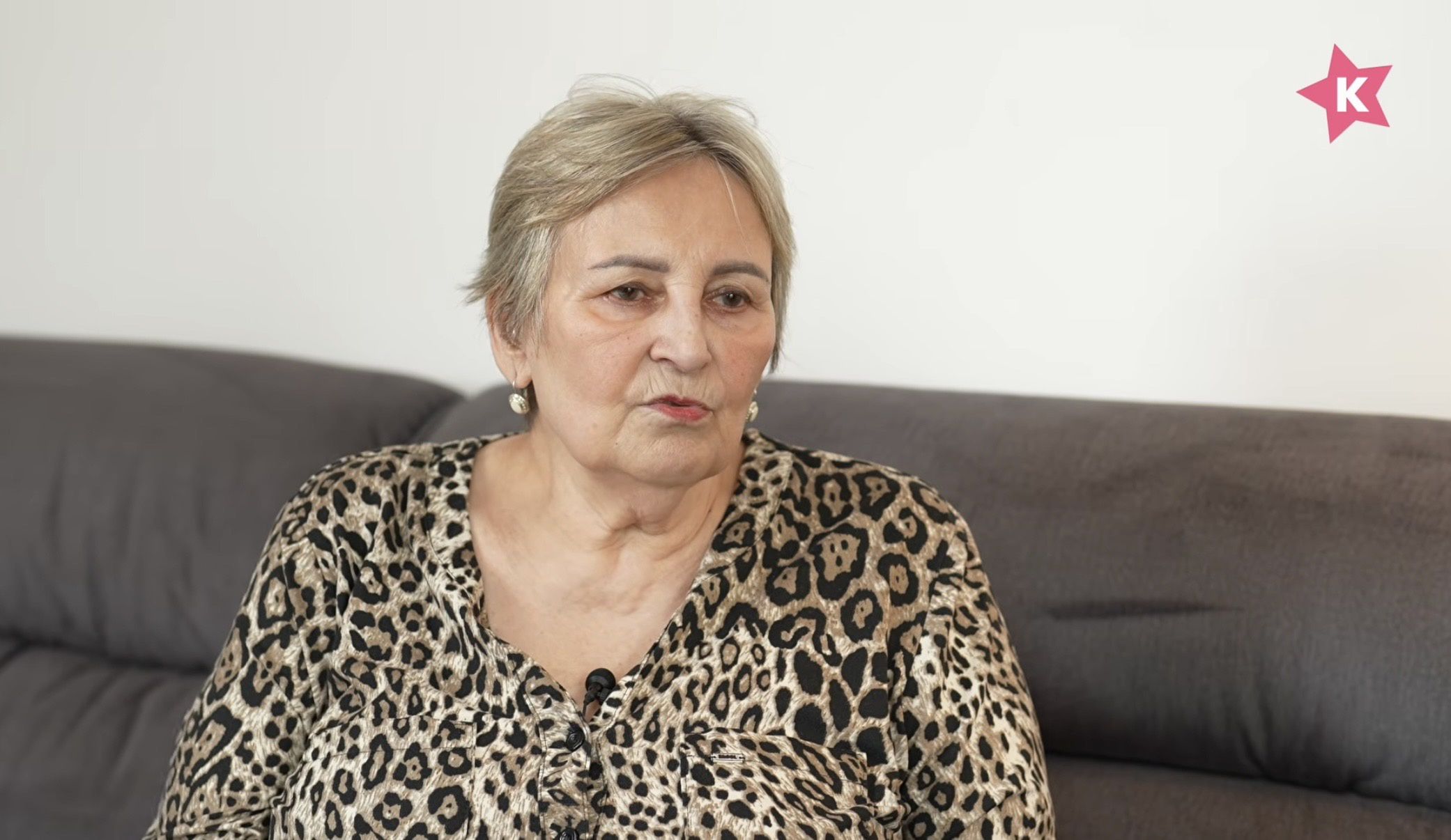 Krystyna Przybylska podczas rozmowy 