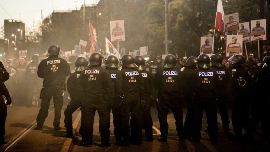 Demonstracje antyszczepionkowców w Lipsku (PAP?EPA Filip Singer)