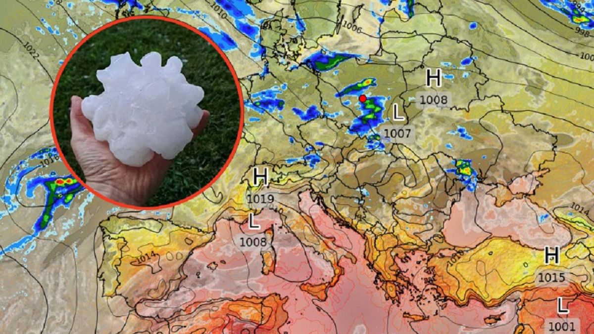 Burze z gradem na południu Europy