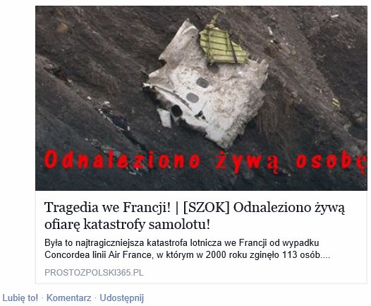 Facebookowi złodzieje przeginają! Teraz naciągają na żywe ofiary katastrofy Airbusa 2