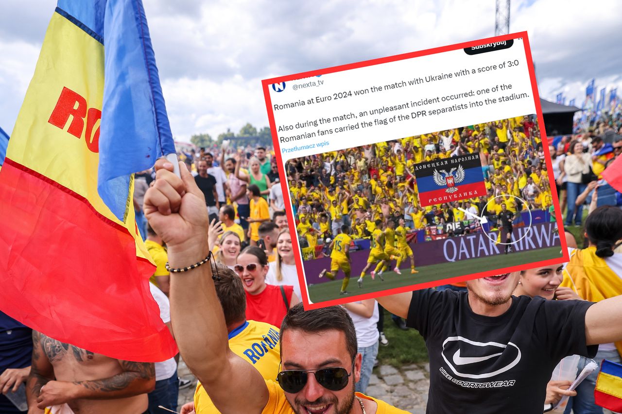 Scandal at the Euro match of Ukraine. They brought and displayed the DPR flag.