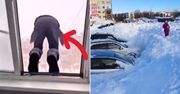Wyskoczył przez okno na śnieg. Nagrania po ataku zimy na Kamczatce