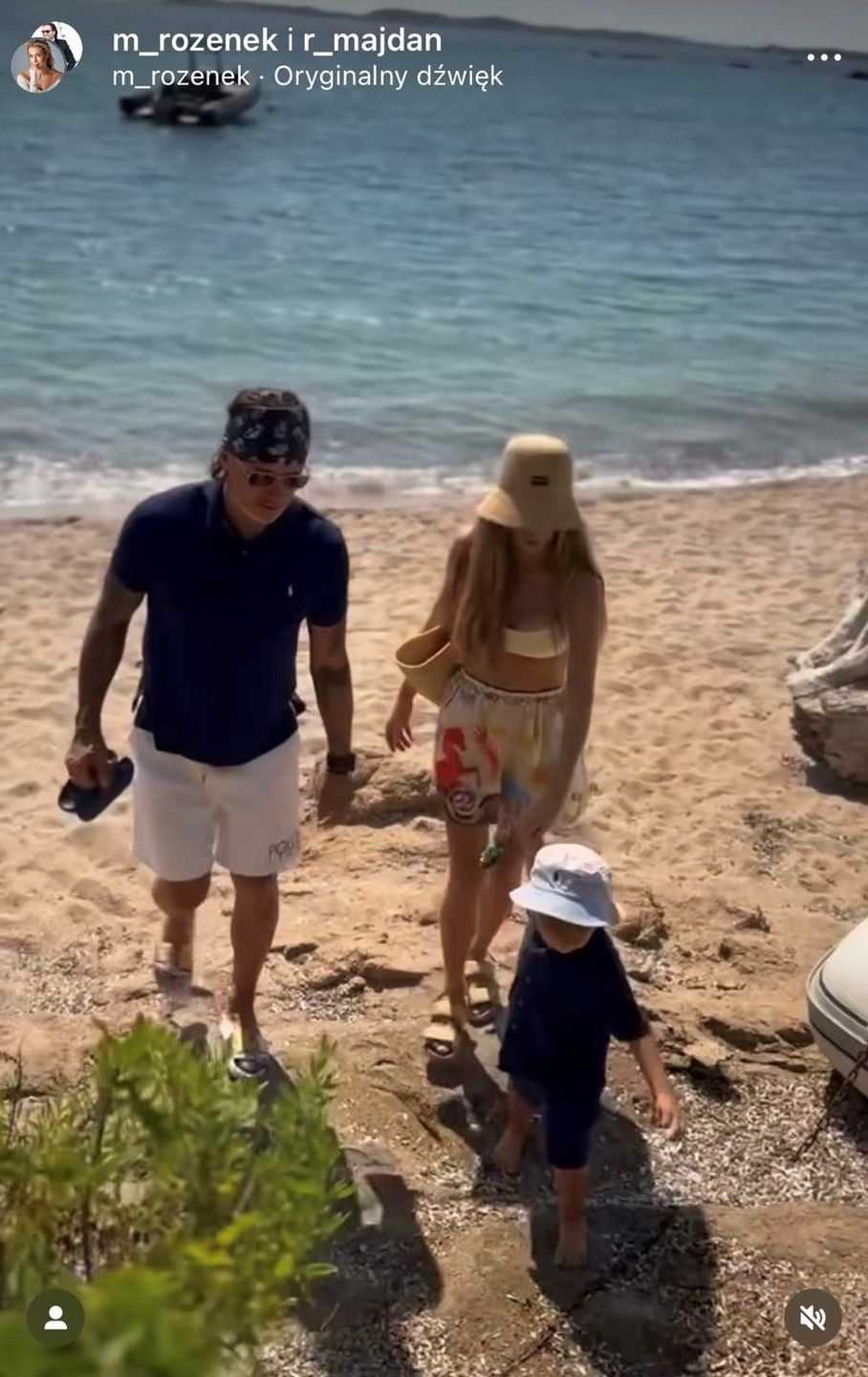 Małgorzata Rozenek w bikini wtula się w Radosława Majdana