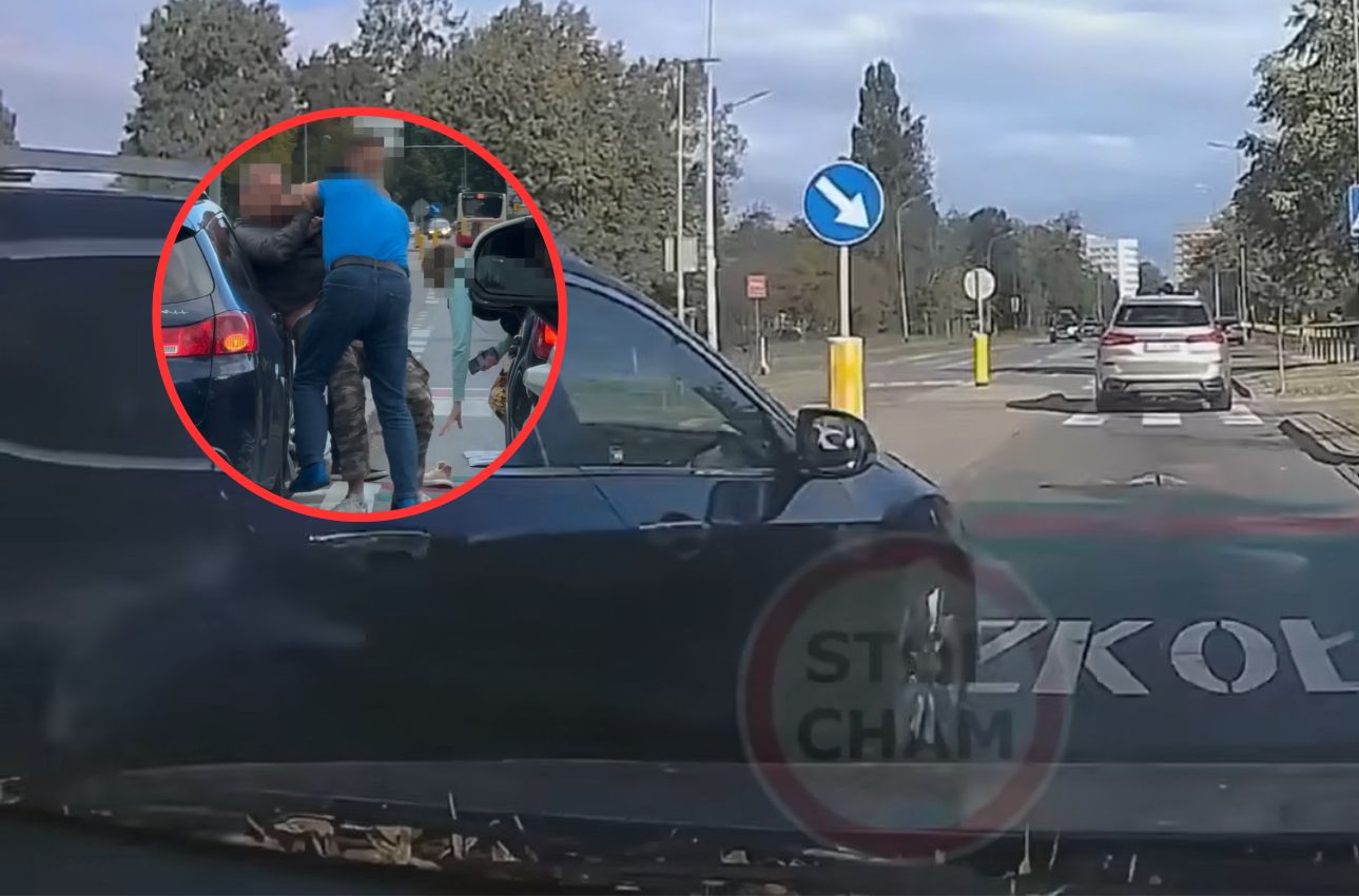 Kierowca auta pobił się z ojcem drugiego kierowcy  