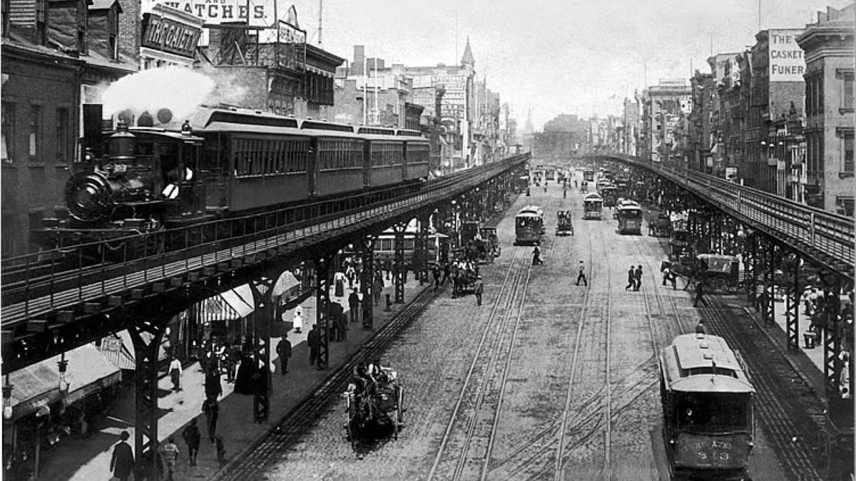 Zdjęcie z epoki - Nowy York w 1896 roku
