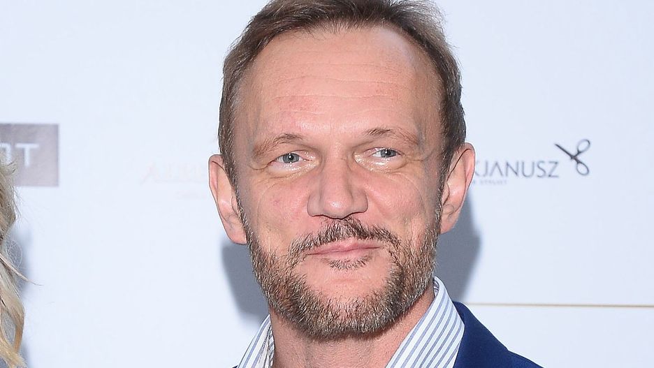 Cezary Pazura pozuje z Radosławem Pazurą