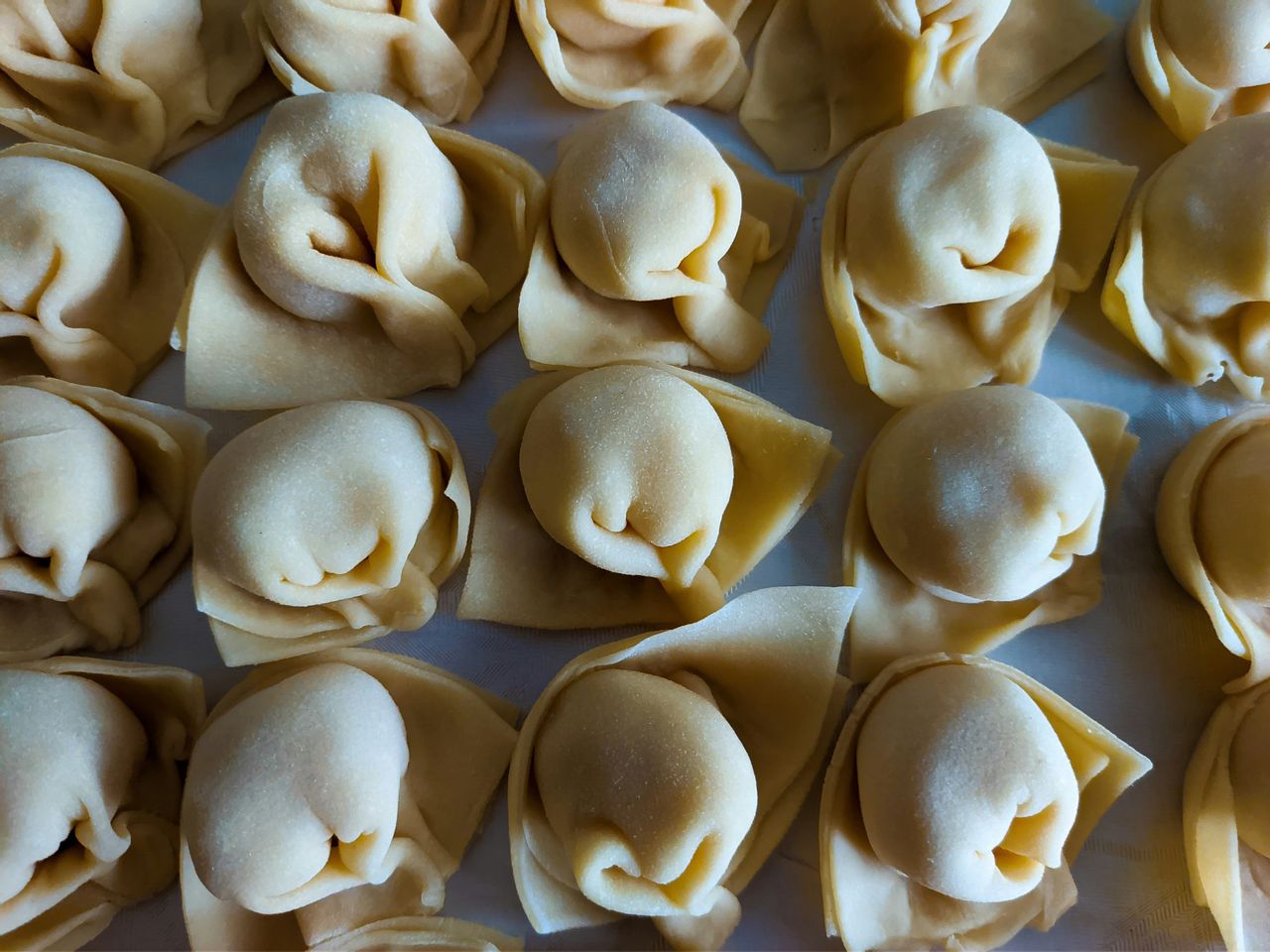 Uformowane tortellini.