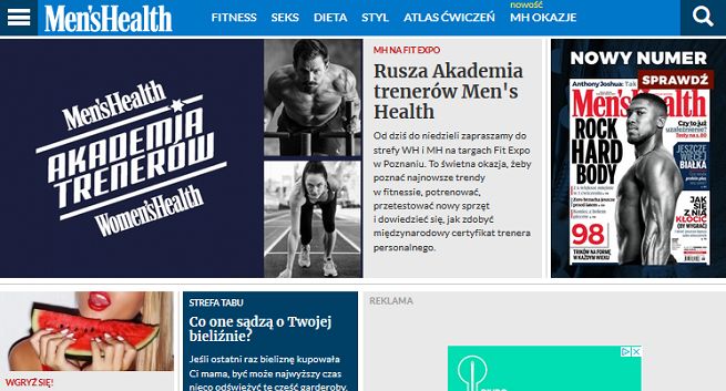Magazyny męskie tracą także w internecie. Menshealth.pl przed Logo24.pl i CKM.pl