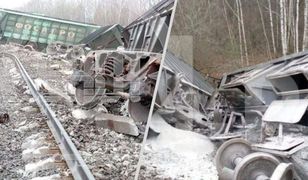 Rosja grzmi o sabotażu, który przeprowadzono na jej terenie. Wykolejenie 19 wagonów